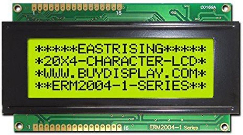 APTECHDEALS 20x4 Characters (Alphanumeric) LCD Display - with LED Backlight (Green) Display Lights Electronic Hobby Kit