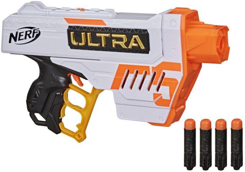 Nerf Ultra Five Blaster, Internal Clip, 4 Darts, Compatible Only with Ultra Darts Guns & Darts  (Multicolor)