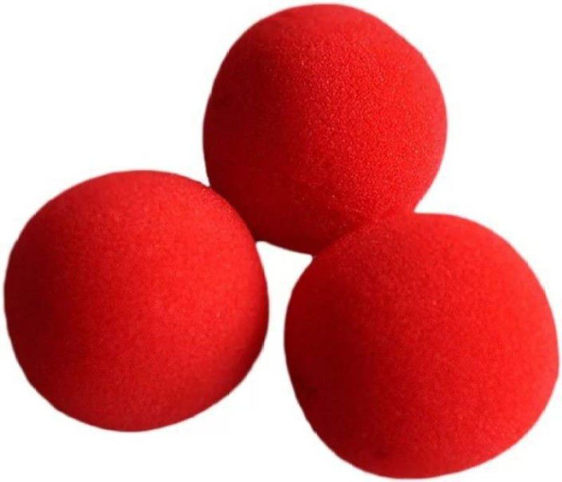 AMAZO Soft Sponge Balls, Red (Pack of 3) Close up Classical Street Comedy Magic Trick Magic Kit Gag Toy