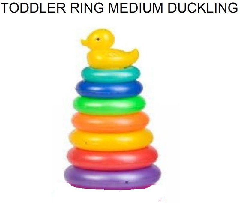 KEYUR Plastic Duck Stacking Ring Super Stack Up Educational Toy Multicolour 7 Rings for Toddlers  (Multicolor)