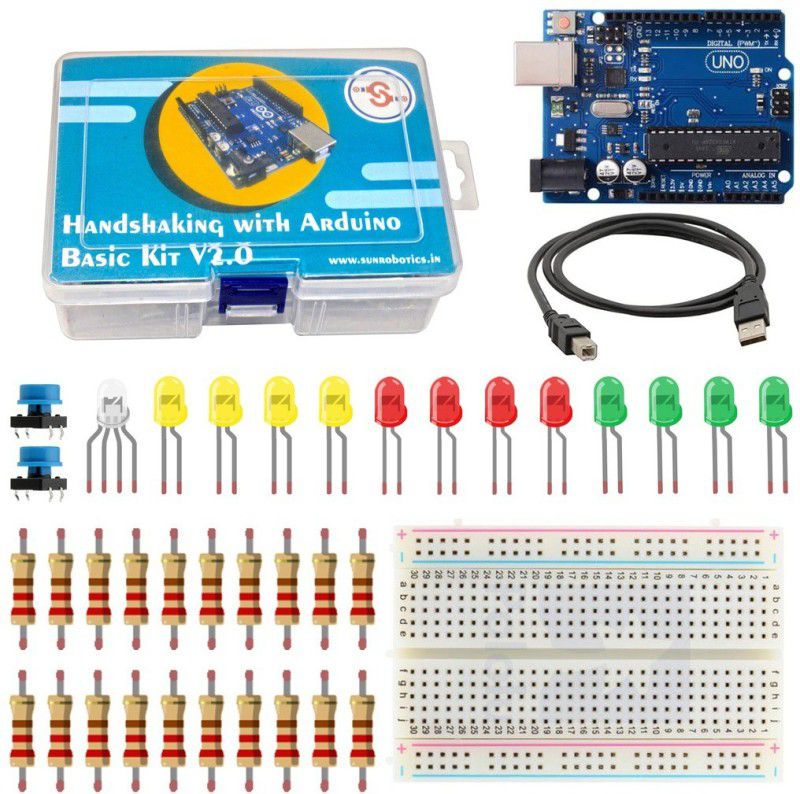 SunRobotics Handshaking with Arduino Basic Kit for Arduino Beginners Kit V2.0 Electronic Components Electronic Hobby Kit