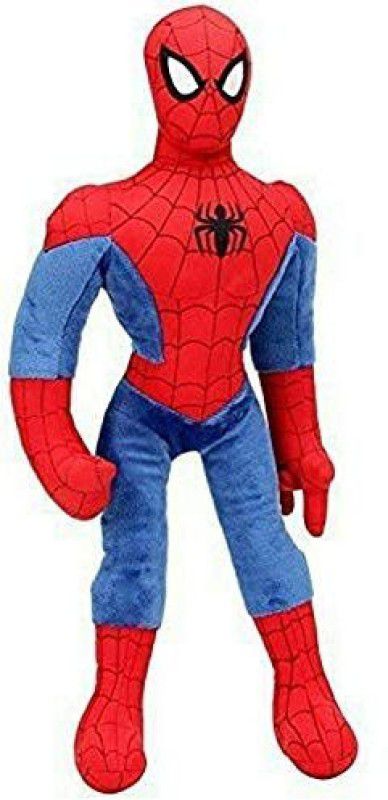 Visata Trenz Soft Stuffed Plush Cartoon Spiderman Superhero Action Figure Toy for Kids - 40 cm  (Blue & Red)