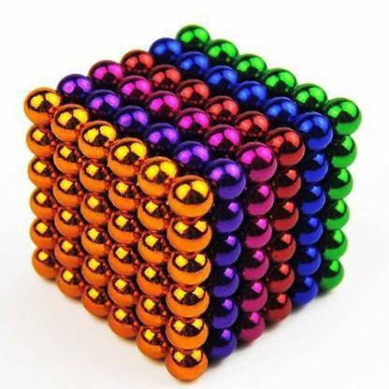 VRUX Magnetic Balls Magnets Toys Sculpture Building Magnetic Blocks Magnet Cube Toy Stress Relief Gift (216 Pieces)  (216 Pieces)
