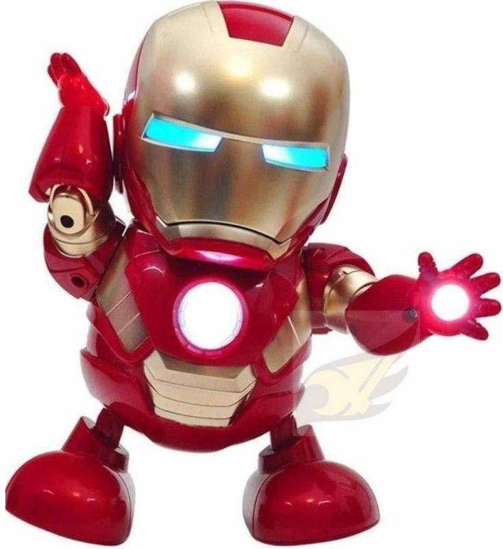 Vasoya Enterprise dancing HERO iron man electric lighting and musical toy for kids (Red)  (Red)