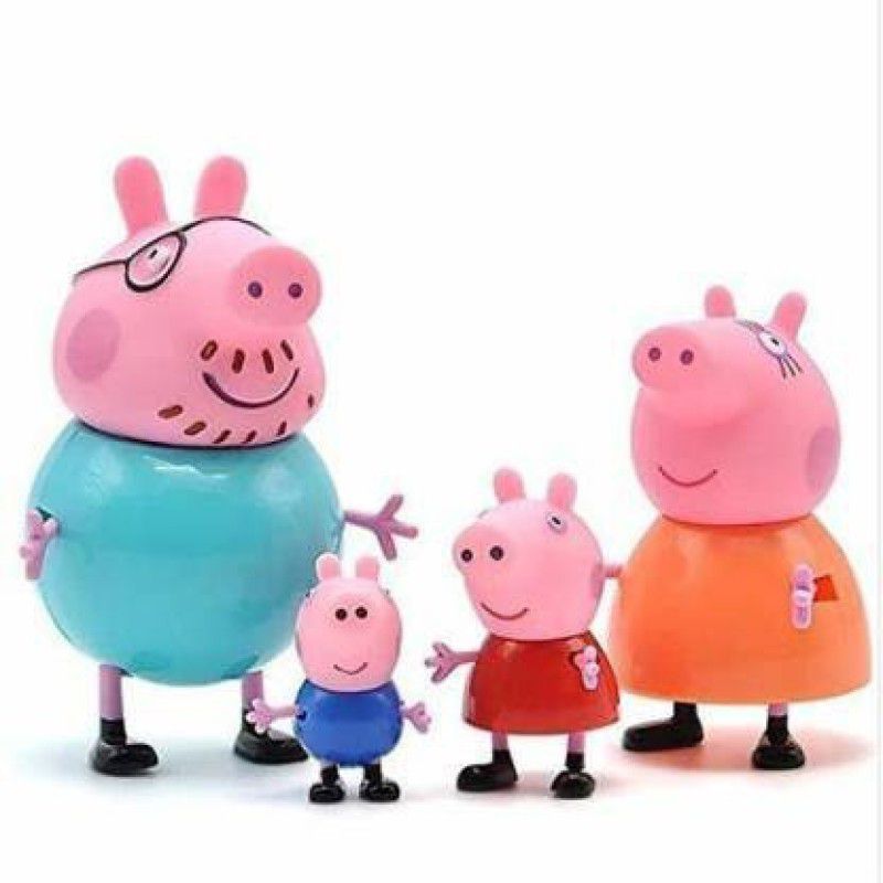 3dseekers Pig Family Toy, Set of 4 wit  (Multicolor)