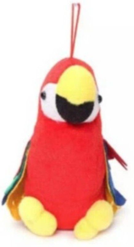 Agnolia Gift cute Musical Parrot Red stuffed soft plush toy - 24 cm  (Multicolor)
