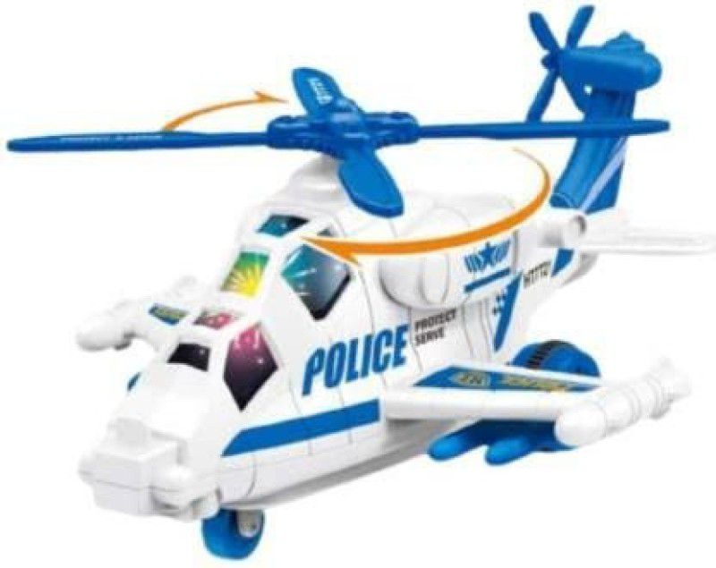 Pluspoint Push & Go Rescue Durable Friction Police Helicopter/SWAT Chopper Pretend Toy  (Multicolor, Pack of: 3)