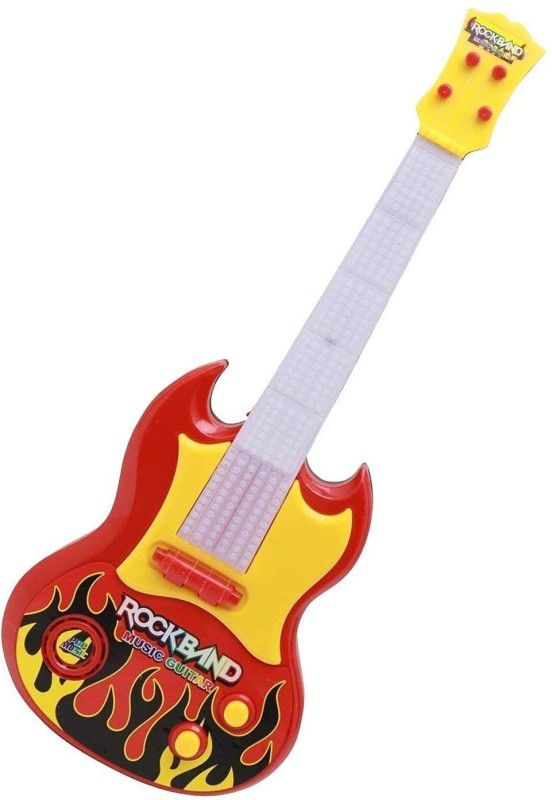 Revcoz Rockband Music and Lights Guitar Toy Battery Operated for Kids-Multi Color  (Multicolor)