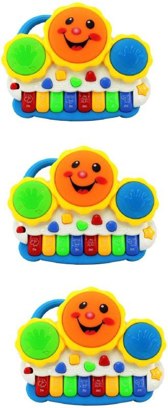 KS STORE Musical Keyboard Drum For Kids (Pack Of 3)  (Multicolor)