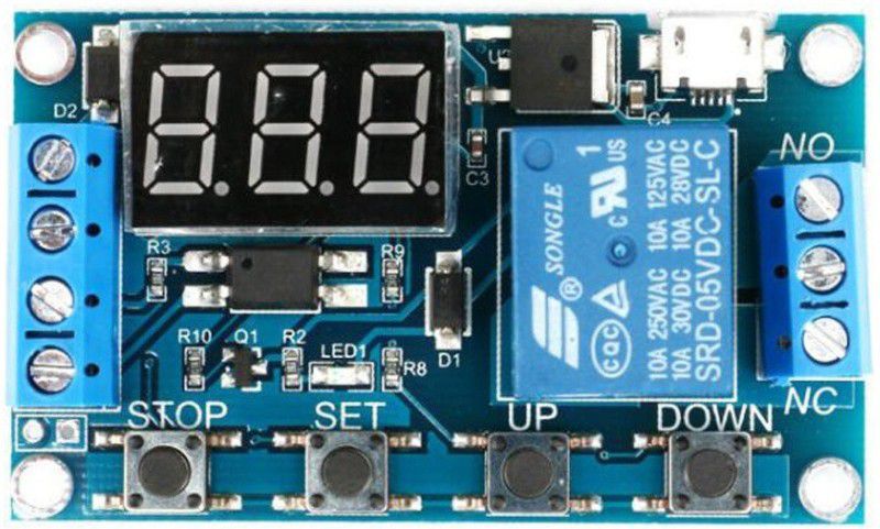 Super Debug DC 5-30V LED Display Delay On/Off Relay Module Trigger Cycle Delay Timer Switch Electronic Components Electronic Hobby Kit
