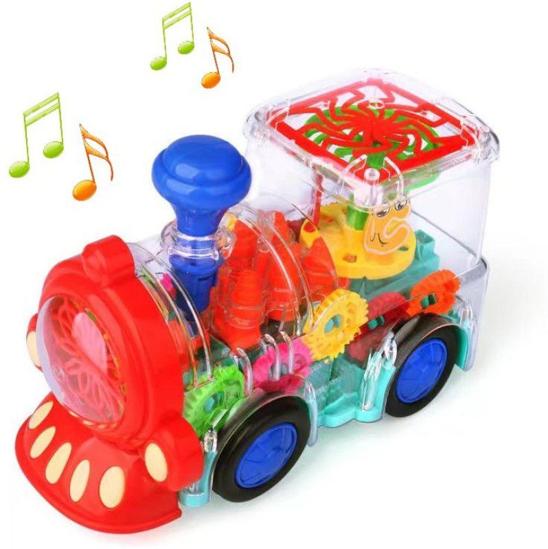 ARNIYAVALA New high quality kids B/O universal electric plastic transparent gear train toy with sound and light  (Multicolor)