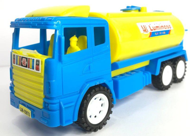 JVTS SMALL SIZE OIL TANKER FRICTION POWERED DUMPER TOY FOR KIDS. (MULICOLOR)  (Multicolor)