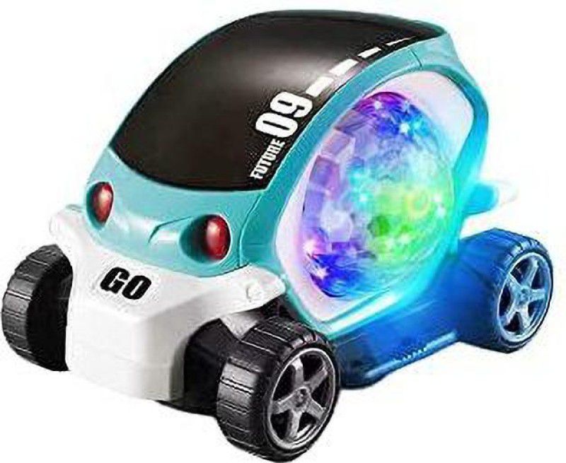 Ratixes 09 Future Musical Stunt Car Rotate 360? with Flashing Light & Music  (Multicolor)