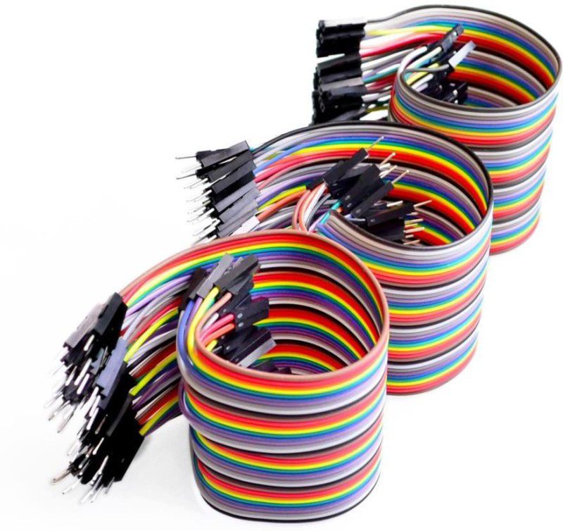 Prime Intact 3 type Jumper Cables Combo | F-F | F-M | M-M Electronic Components Electronic Hobby Kit
