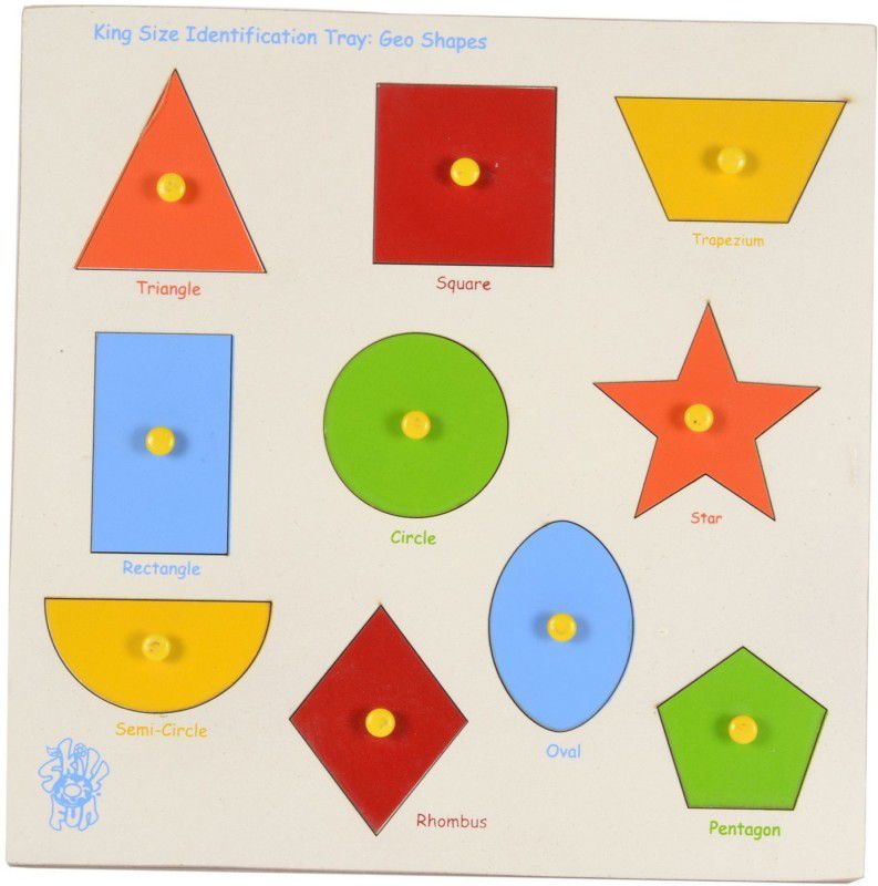 NODDY KINGDOM Wooden Large Shapes Stray - Triangle, Multi Color  (10 Pieces)