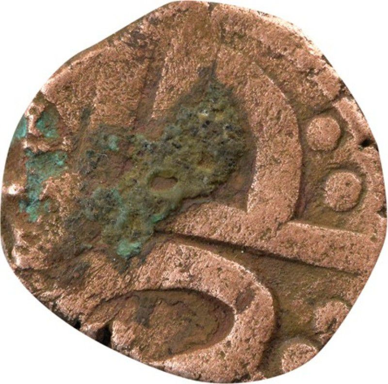 Mintage World Chhatrapati Shivaji Maharaj Maratha Shivrai Copper Coin (Half Cha Pa Dot border) Ancient Coin Collection  (1 Coins)