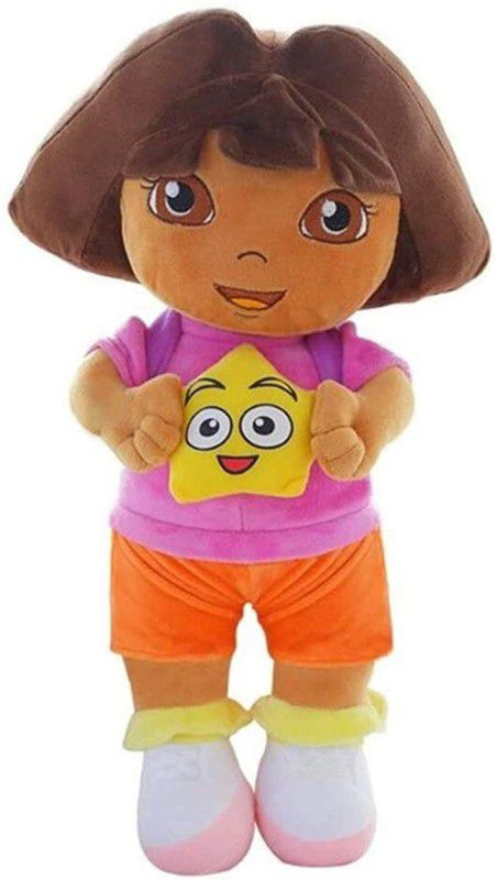 tgr Dora Soft Doll Stuffed Plush Toy for Baby Kids & Girls Birthday Gifts Home Decoration - 45 cm  (Multicolor)