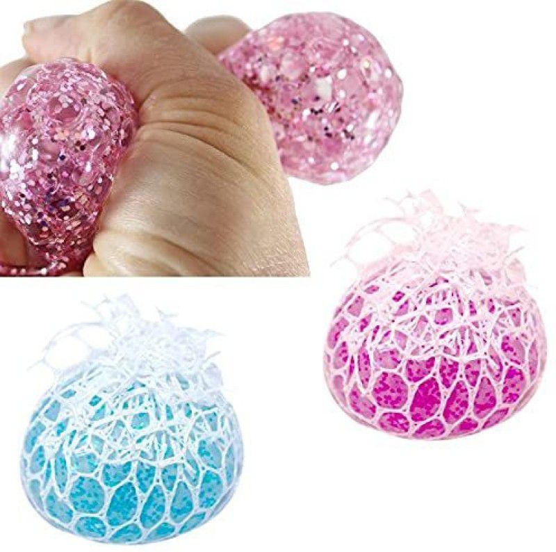 JABA'S Stress Mesh/Bulb Spongy Ball Toy Grape Stress Relief Squeezing Ball (White) stress relief ball Gag Toy (Multicolor) stress relief ball Gag Toy SOFT TOY Gag Toy  (Multicolor)