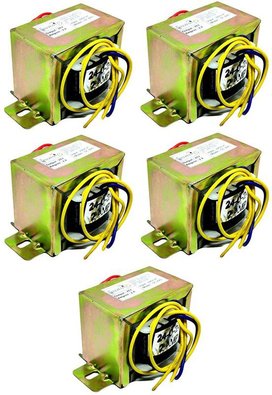 INVENTO 5Pcs 24V 2A 24-0-24 Transformer Copper Winding 220V AC to 24V AC Automotive Electronic Hobby Kit
