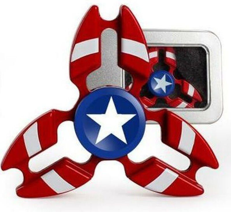 Bal samrat Captain America Shield Three Wings Fidget Spinner Blue, White, Red  (Red, Blue, White)