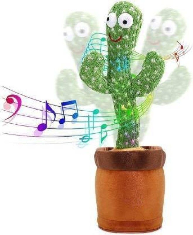 FASTFRIEND Cactus Dancing Toy Singing and Dancing Cactus Plush Toy Recording Cactus Toy Re  (Green)