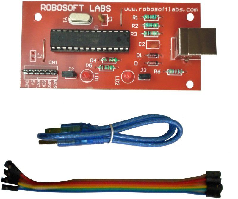 Robosoft Labs 8051 / 8052 / AVR USBasp Programmer Micro Controller Board Electronic Hobby Kit
