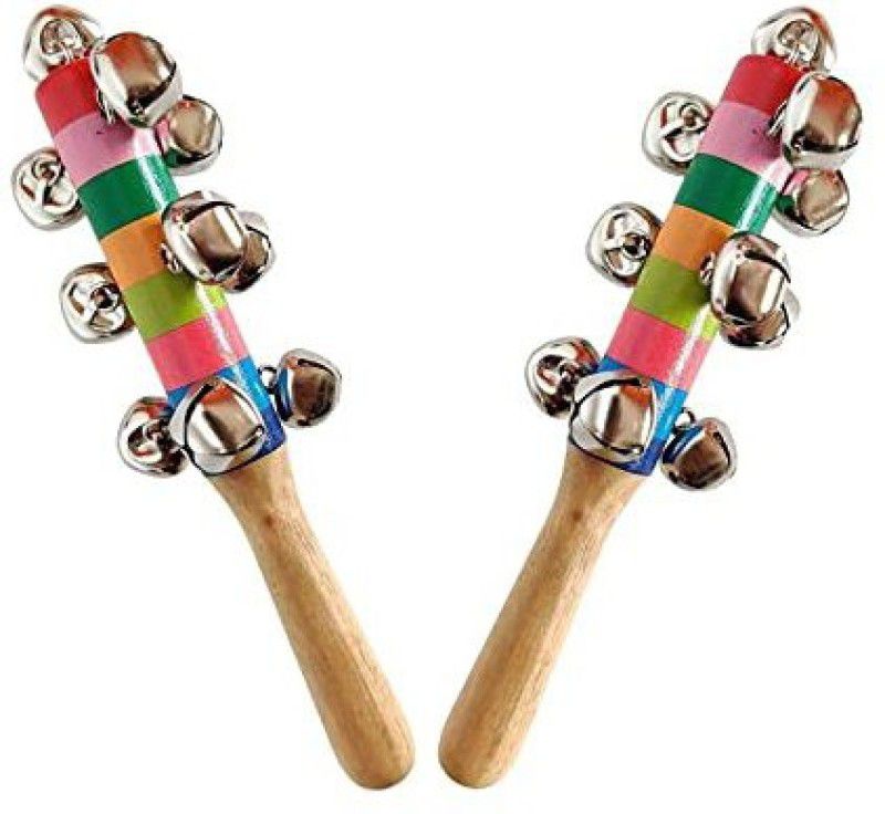 Crafts Export Wooden Colourful Rattle Non Toxic Toys for New Born Baby  (Multicolor)