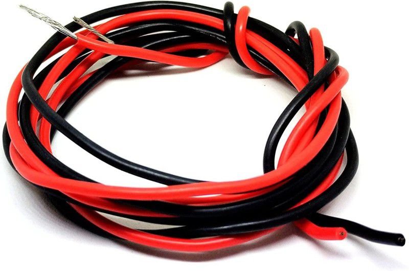 INVENTO 5mtr 20 AWG 0.5 sq.mm High Quality Durability 12A Tinned Copper Silicone Wire Automotive Electronic Hobby Kit