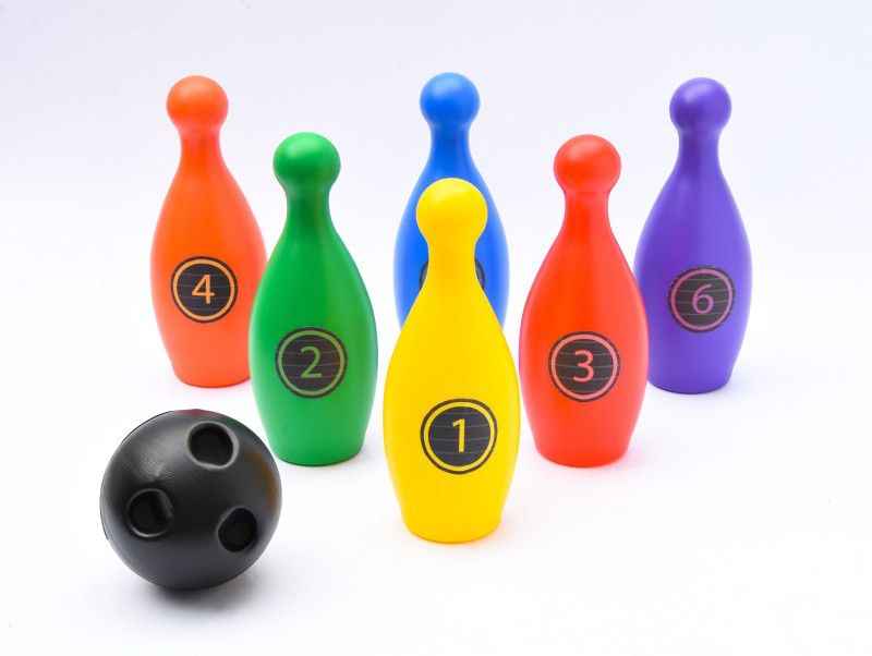 TED TECH Bowling Set Game Toys for Kids with 6 Pins and 1 Ball Bowling
