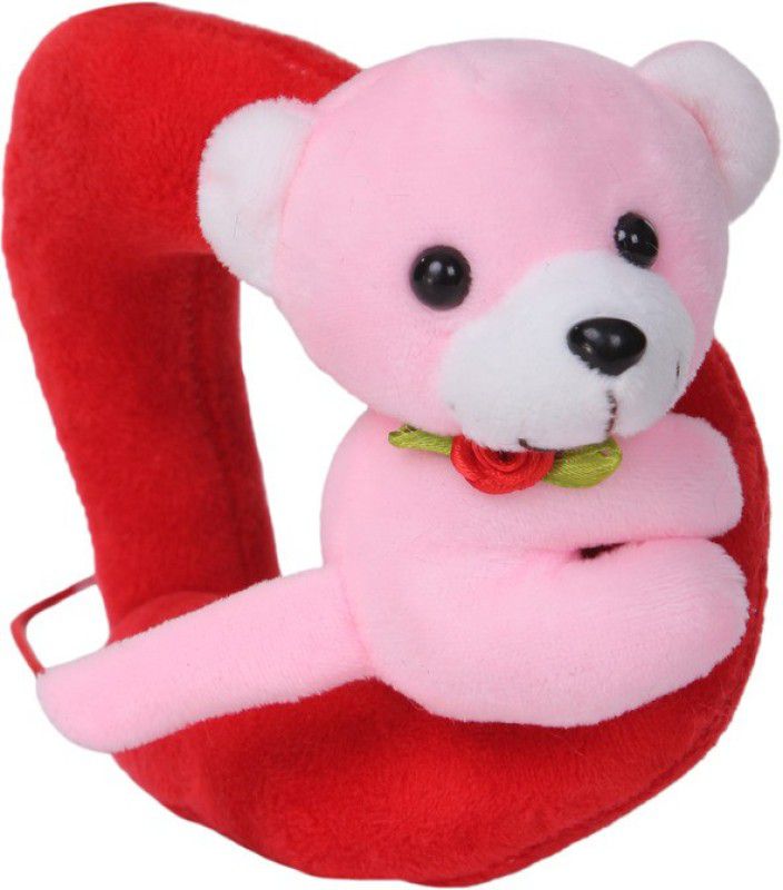Deals India Deals India Imported Cute Pink teddy in Ring Stuffed soft plush toy Love Girl 20cm - 20 cm  (Pink)