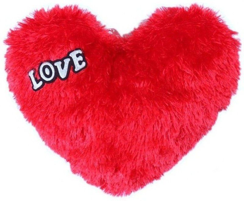 SILVOSWAN LOVE RED HEART SOFT TOY CUSHION 20 CM - 20 cm  (Red)