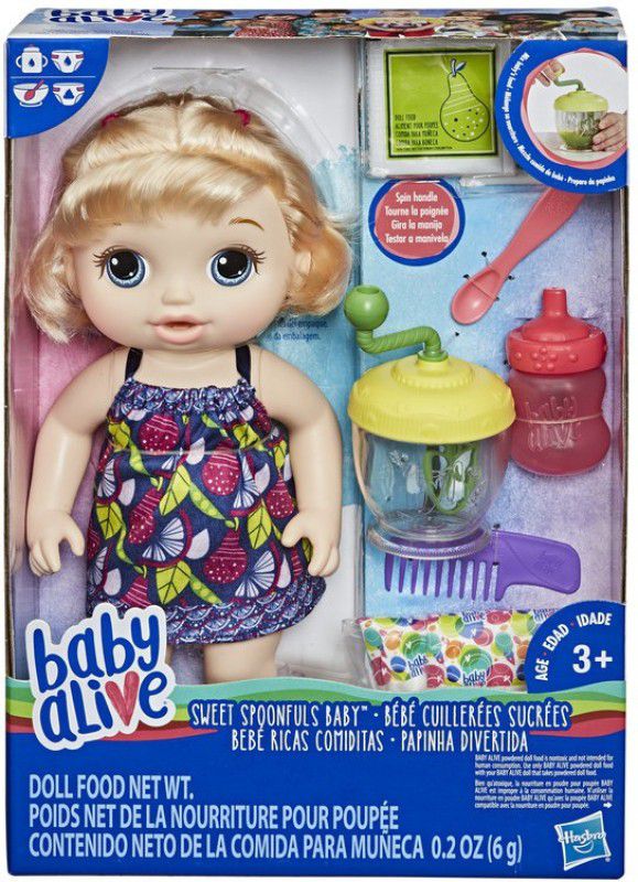 Baby Alive Sweet Spoonfuls Baby Doll Girl - Blonde Straight Hair  (Multicolor)