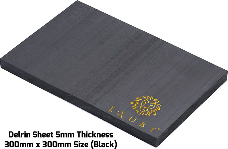 EXUBE Delrin Sheet 5mm Thickness 300mm x 300mm Size (Black) Electronic Components Electronic Hobby Kit