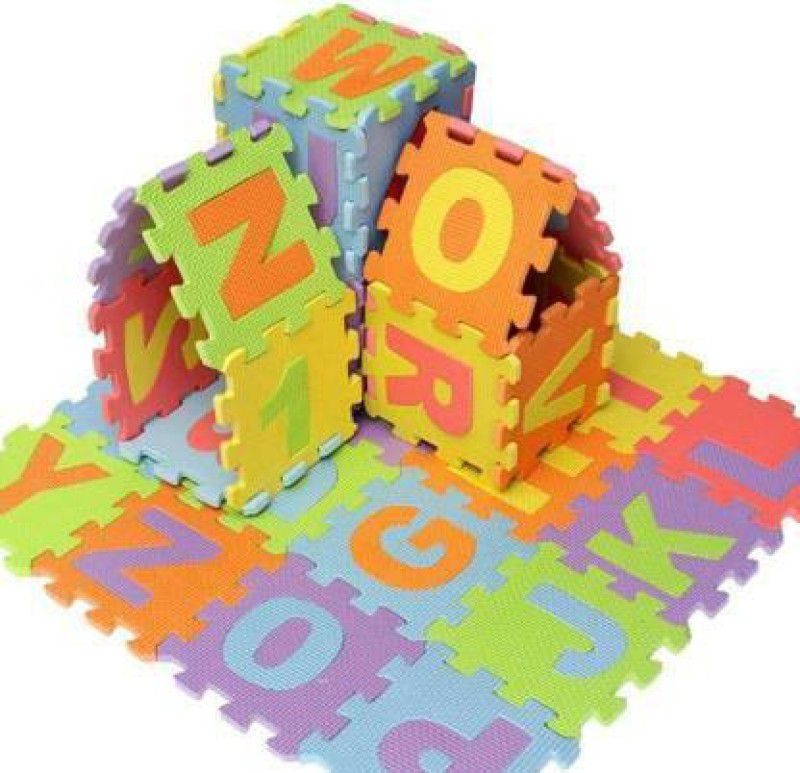 Jalaunsportscreations 3Alphabet Puzzle Play Mat - Soft and Safe EVA Foam - Excellent for Day Care's, Play Rooms,  (36 Pieces)