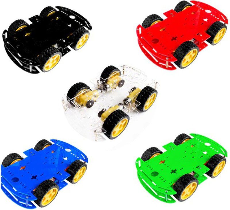 Embeddinator 4 Wheels Multi-Purpose Double Decker Robotics Kit Set Automotive Electronic Hobby Kit