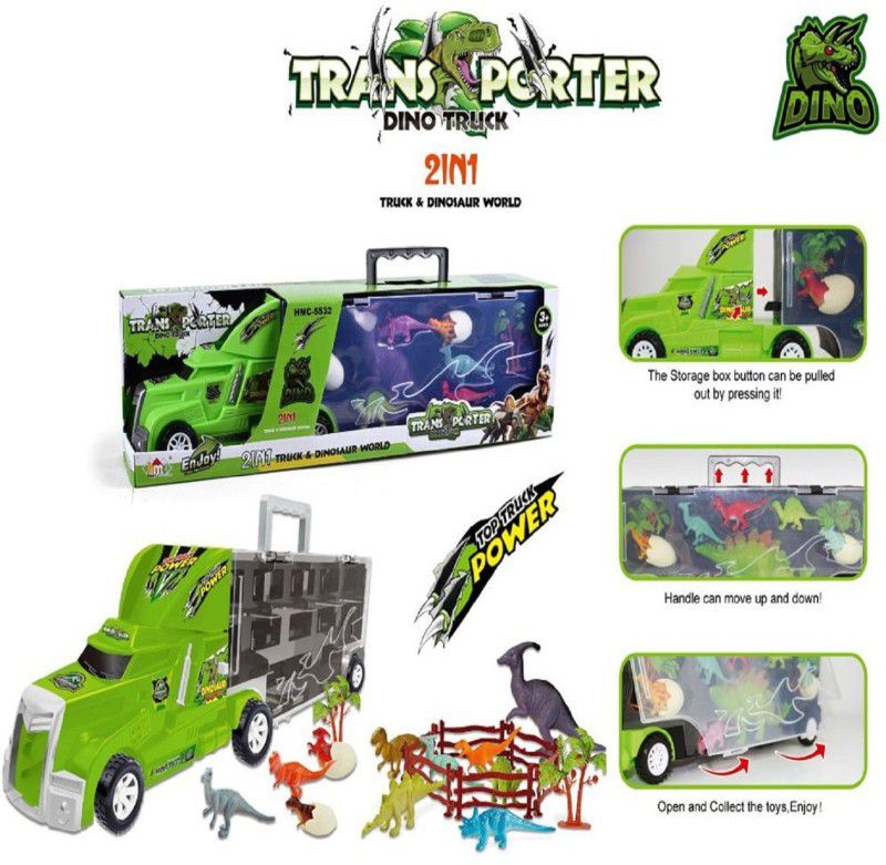 Skstore Dinosaur Truck Toys for Kids - Dinosaur Carrier Transport Truck Toy Vehicles for 3+ Years Kids Boys Girls  (Multicolor)
