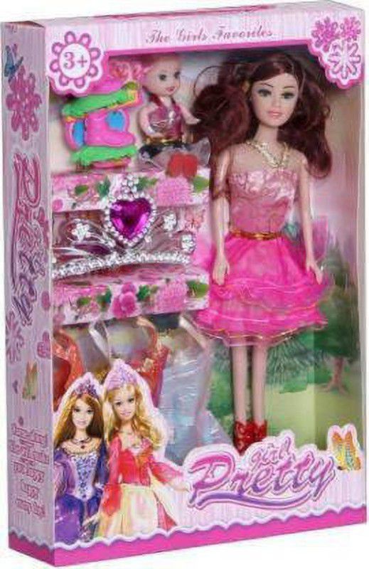 Ishan creation Pretty Doll For Girls (Multicolor)  (Pink)