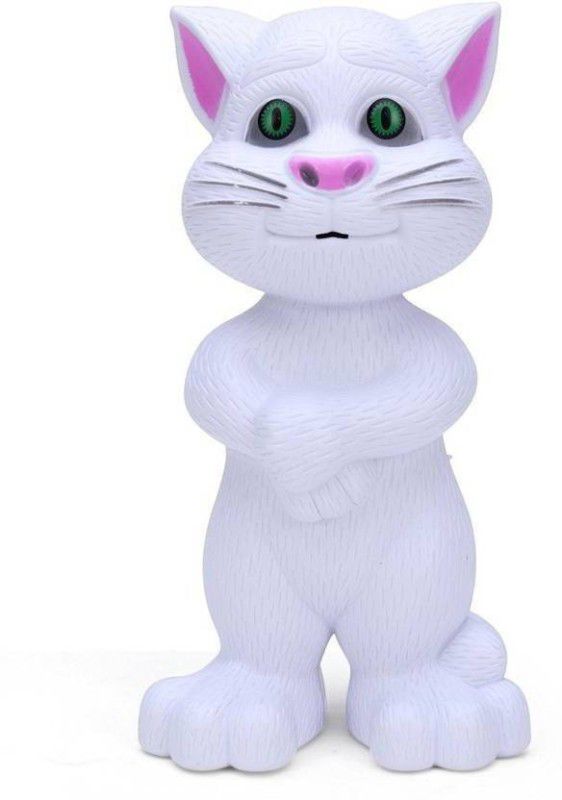 KRISHNA Intelligent Touch Musical Recording white Talking Tom Cat (White)  (White)