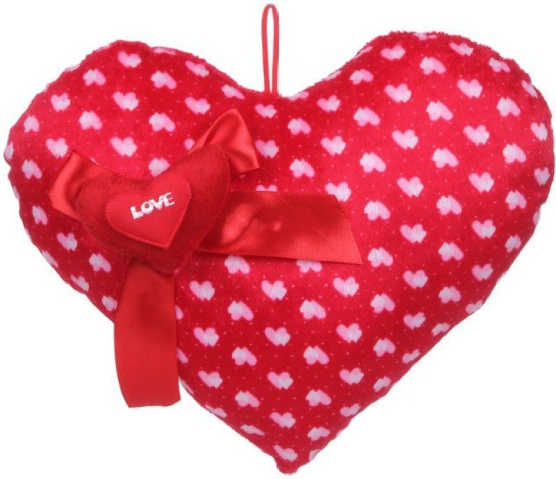 Deals India Deals India Valentine Red Love Ribbon Heart Stuffed soft plush toy Love Girl - 35cm - 35 cm  (Red)