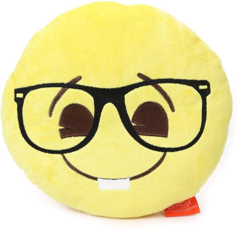 My Baby Excels Emoji Nerd Face Plush 30 cm - 30 cm  (Yellow)