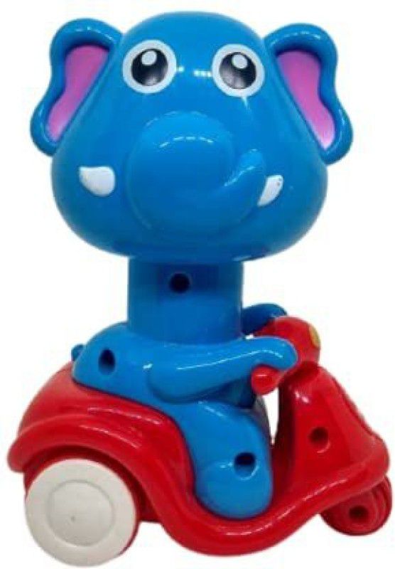 Gedlly Happy Animal head press toy for kids (Elephant scooter)  (Black)