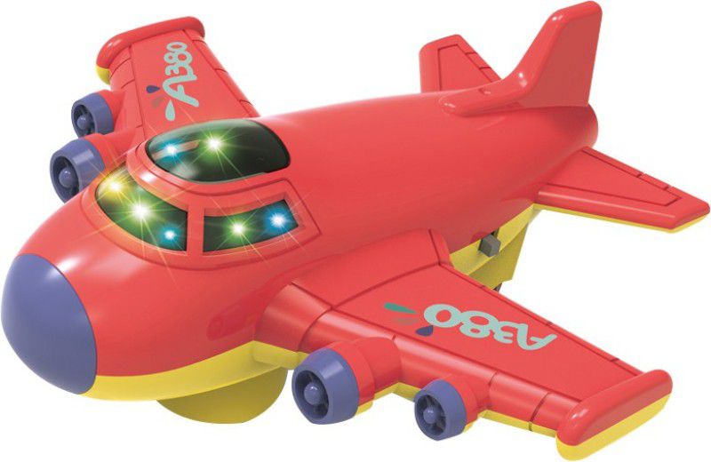TOYOMAA Aircraft Airplane Toys for Kids|Boys|Girls with Lights & Music (Multi-Color)  (Multicolor, Pack of: 1)