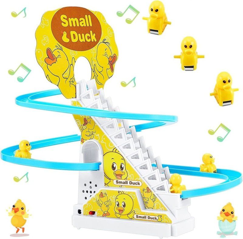 KAWASONY Duck Track Automatic Stair-Climbing Duck Race For kids(3) Duck  (Yellow)