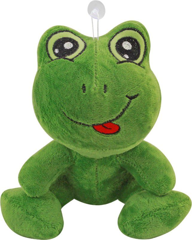 Miss & Chief Frog Cartoon Stuffed Doll Soft Plush Toy | Soft and Cuddly filling | Huggable and loveable for someone special - 20 cm  (Green)