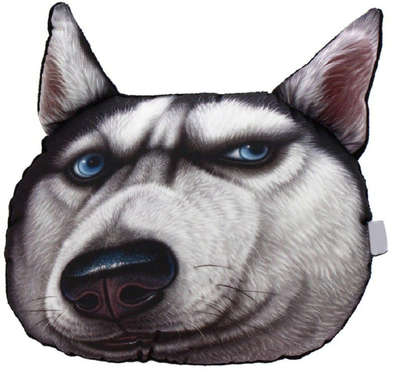 Skylofts 50cm Dog Shape 3D Cushion with Real Dog Look for Drawing Room Stuffed Cushion - 50 cm  (Multicolor)