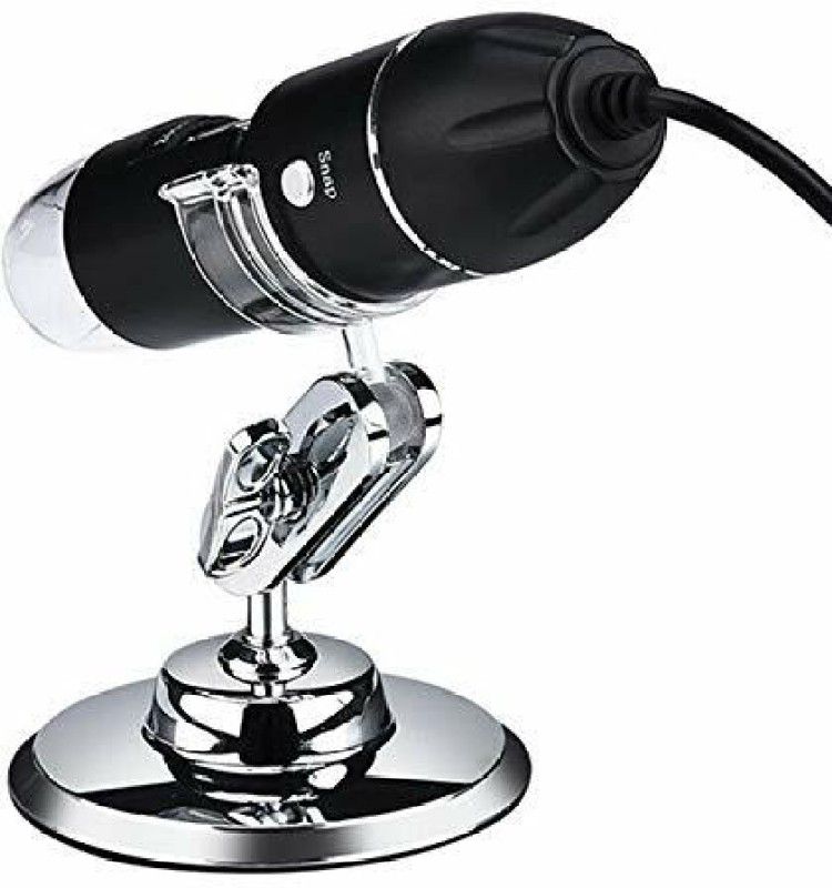 DHRUV-PRO USB Microscope;Digital Mini Microscope Camera with OTG Adapter and Metal Stand  (Black)