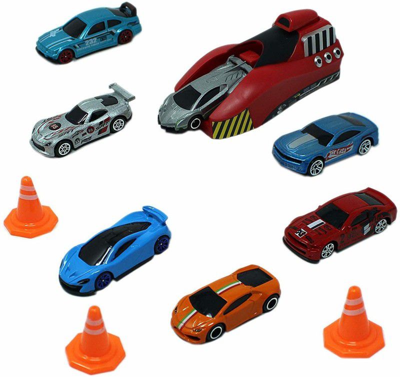 KT BROTHERS KT Rapid Launcher Playset Toy 7 Die Cast Metal Stunt Car for Kids  (Multicolor)