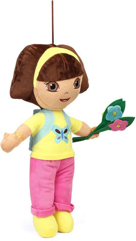 My Baby Excel Dora with Flower Plush Yellow and Pink 45 cm - 45 cm  (Yellow, Pink)