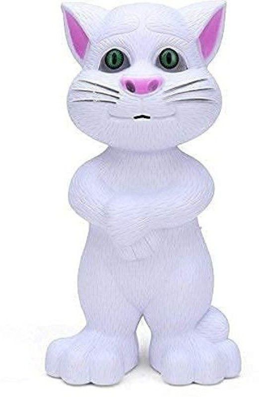 ADL Intelligent TalkingTomCat Speaking RobotCat Repeats What You Say,Touch Recording  (White)