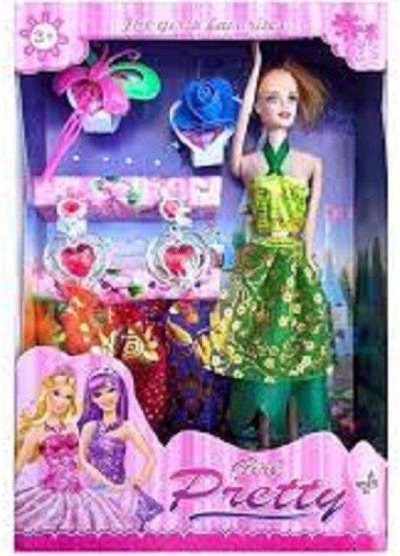 tryzens Pretty Doll for Girls Doll Set for Girls Big Doll with Baby Doll Fashion Dress 1  (Multicolor)
